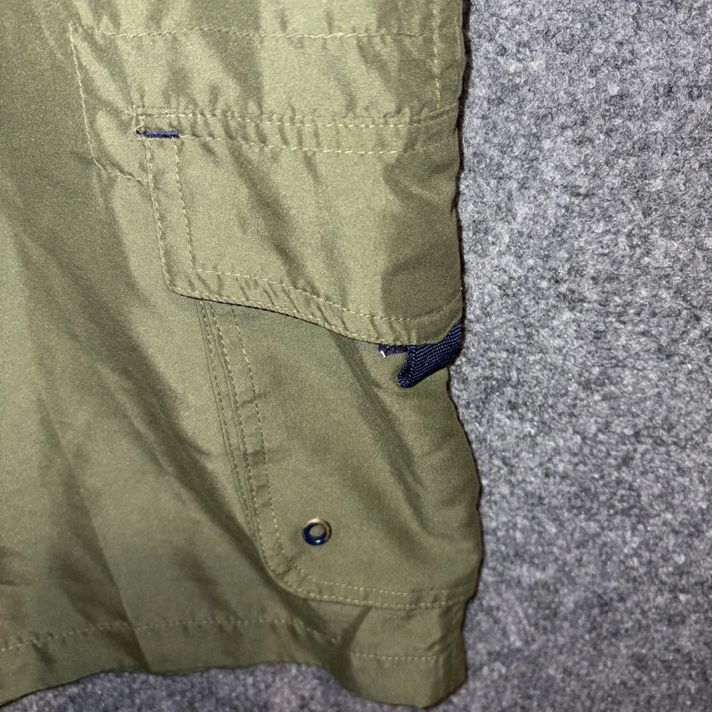 Vintage Mad Iguana Sportswear Men's M Green Swim Shorts Trunks‎ Mesh Lined Y2K